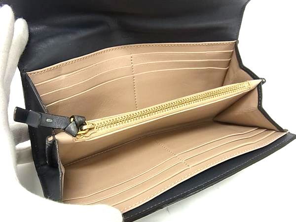 ■極上■本物■ Chloe クロエ ジョージア パイソン 二つ折り 長財布 ウォレット 札入れ 小銭入れ カード入れ グリーン系 DJ3883_画像4