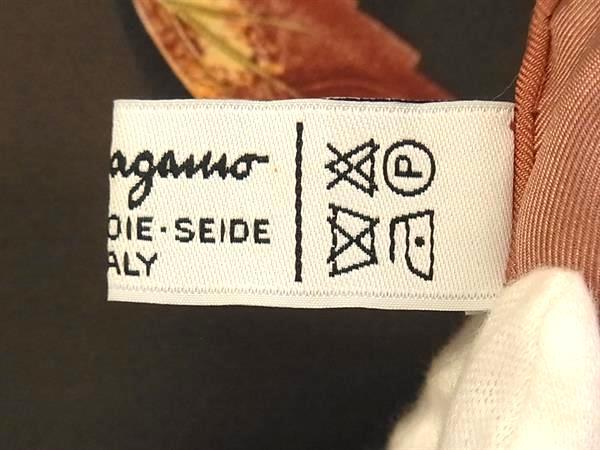 Salvatore Ferragamo Ferragamo шелк 100% leaf лист шарф pocket square хаки серия × терракота серия DH6417