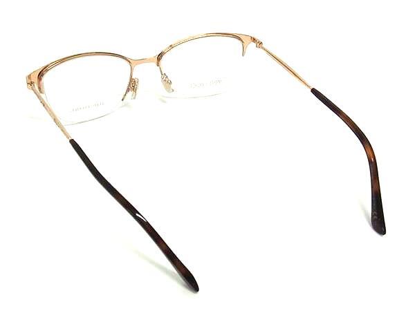 1円 ■極美品■ JIMMY CHOO ジミーチュウ JC300 6K3 145 ラインストーン メガネ めがね 眼鏡 レディース ブラウン系 BP6277_画像2