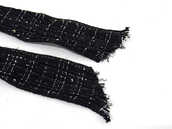 1円 CHANEL シャネル ココマーク 2024年 ホリデー 限定 ラッピング用 チャーム リボン ブラック系 FU7726_画像3