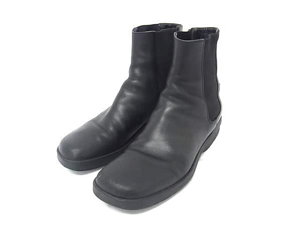 1円 ■美品■ GUCCI グッチ シェリーライン サイドゴア レザー ブーツ 靴 サイズ 37 (約24.0cm) シューズ レディース ブラック系 FH8142_画像1