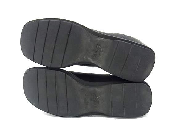 1円 ■美品■ GUCCI グッチ シェリーライン サイドゴア レザー ブーツ 靴 サイズ 37 (約24.0cm) シューズ レディース ブラック系 FH8142_画像4