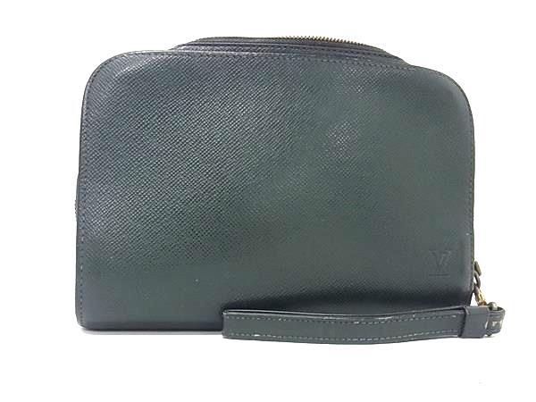 1円 LOUIS VUITTON ルイヴィトン M30184 タイガ バイカル クラッチ セカンドバッグ マルチケース ポーチ エピセア グリーン系 FR7049_画像1