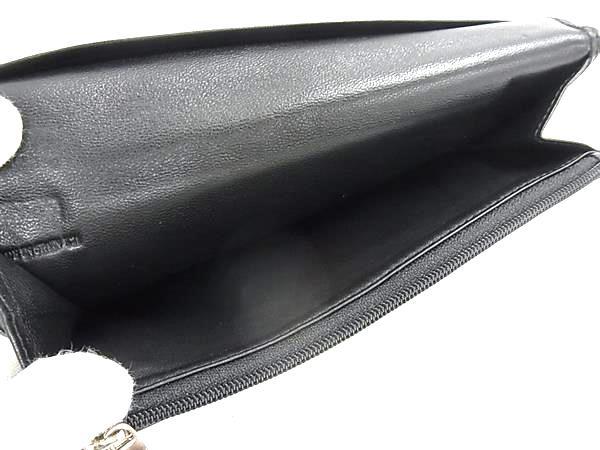 1円 ■新品同様■ LOEWE ロエベ アナグラム ナッパレザー 二つ折り 長財布 ウォレット 札入れ メンズ レディース ブラック系 FT3482_画像4