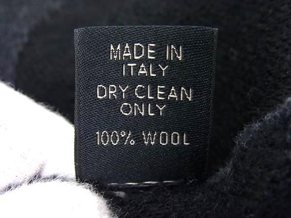 1円 ■美品■ dunhill ダンヒル ウール100％ フリンジ マフラー ストール ショール 防寒具 メンズ ブラック系 FJ7638_画像3