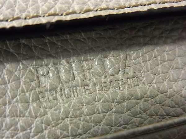 1円 ■新品同様■ FURLA フルラ レザー クロスボディ ショルダーウォレット 二つ折り 長財布 小銭入れ レディース グレージュ系 FU7269_画像6
