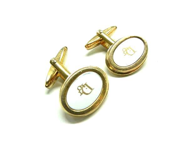 ChristianDior Christian Dior запонки кнопка кафф links аксессуары джентльмен бизнес мужской оттенок золота DJ9083