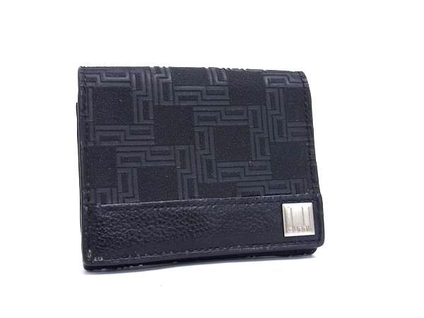 dunhill ダンヒル ディーエイト PVC コインケース コインパース 小銭入れ レディース メンズ ブラック系 DK2897_画像1