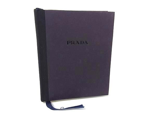 ■美品■ PRADA プラダ スケジュール帳 メモ帳 手帳 文房具 ステーショナリー パープル系×ゴールド系×ネイビー系 DJ0542_画像1