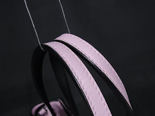 1円 ChristianDior ディオール アディクト レザー クロスボディ ハンドバッグ ショルダー 斜め掛け ブラック系×ピンク系 BQ2876_画像2