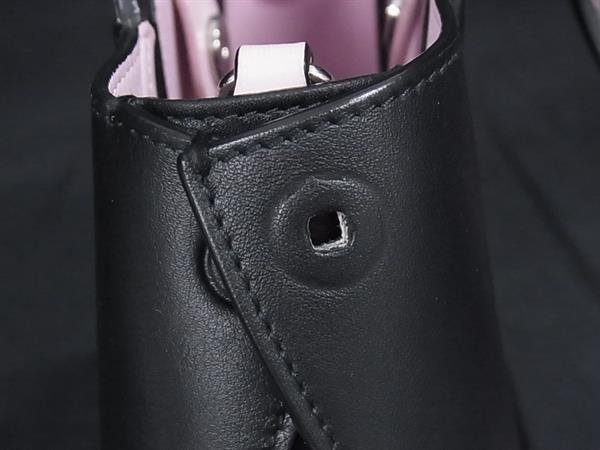 1円 ChristianDior ディオール アディクト レザー クロスボディ ハンドバッグ ショルダー 斜め掛け ブラック系×ピンク系 BQ2876_画像7