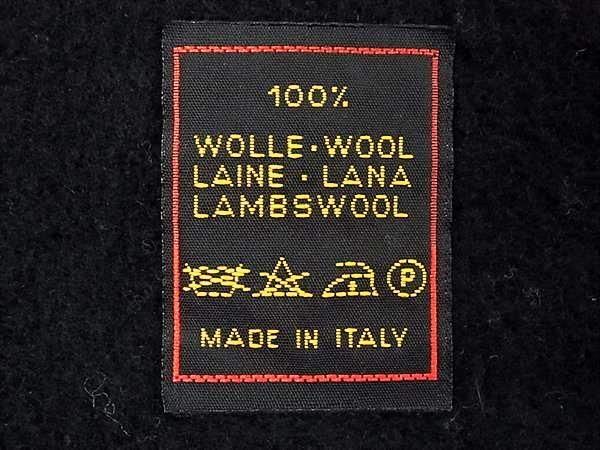 1 иен # превосходный товар # ChristianDior Christian Dior шерсть 100% бахрома muffler палантин женский мужской темно-синий серия BT0072