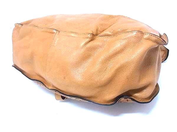 1円 Chloe クロエ マーシー レザー ハンドバッグ トート ショルダーバッグ 肩掛け レディース ブラウン系 FU8352_画像4