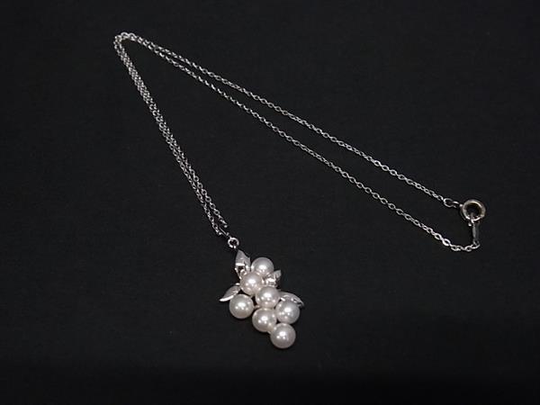 1円■美品■MIKIMOTO ミキモト 本真珠 アコヤ真珠 パール 約5mm SV925 ネックレス ペンダンド アクセサリー レディース シルバー系 FU8232_画像1
