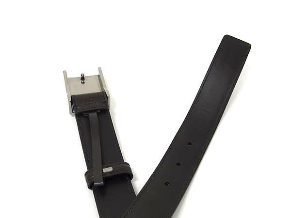 1円 ■美品■ GUCCI グッチ 114966 212956 シェリーライン レザー シルバー金具 ベルト 表記サイズ 95・38 メンズ ブラウン系 FN8301_画像3