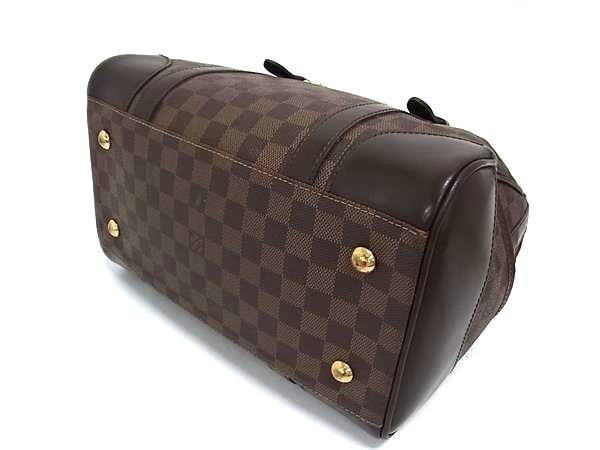 1円 LOUIS VUITTON ルイヴィトン N52000 ダミエ バークレイ ミニボストン ハンドバッグ トート レディース メンズ ブラウン系 FQ3401_画像4