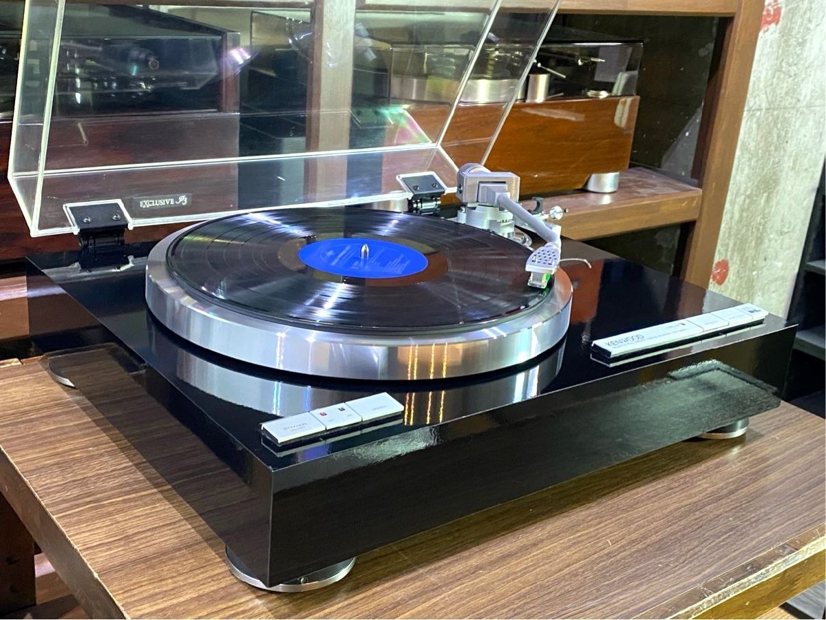 美品 レコードプレーヤー KENWOOD KP-990 オートリフトアップ ヘッドシェル/カートリッジ付属 当社整備/調整済品 Audio Station_画像2