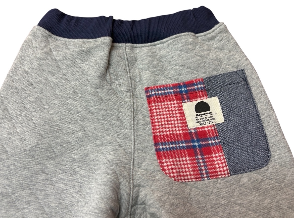 防寒もの　新品タグ付 ムージョンジョン Moujonjon★あったか ニットキルトパンツ★男女兼用★子供 110cm 5-6才 ￥2640_画像6
