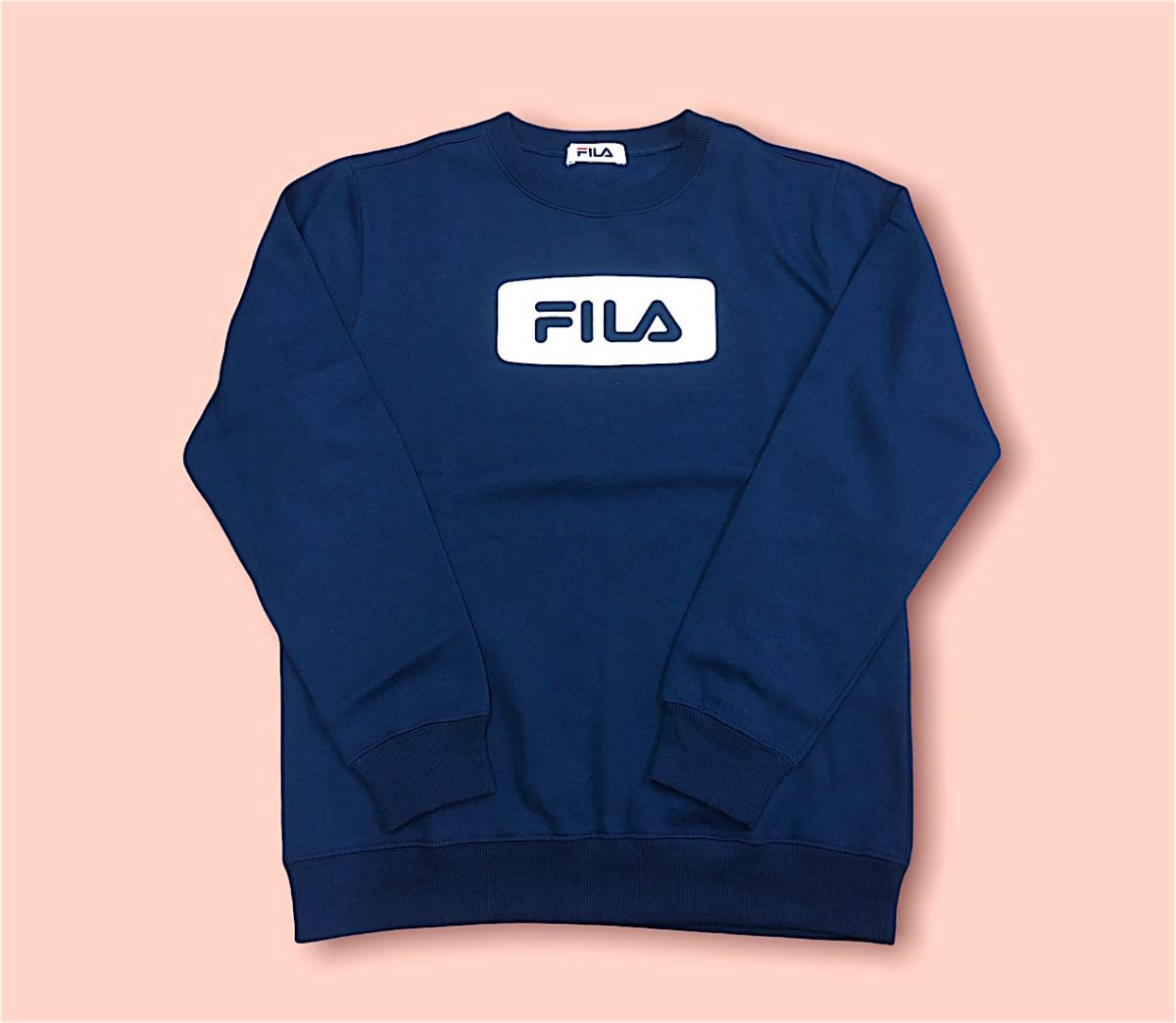 即決　Mサイズ★新品タグ付 FILA フィラ★レディス 女性用★ロゴプリント UVカット あったか 裏起毛トレーナー/ko★￥3190_画像1