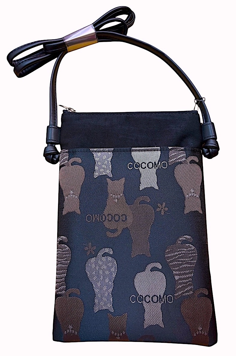 人気の品　新品タグ付き ネコの座り背面総柄★PAN CREATION★ミニショルダーバッグ スマホポシェット★日本製 ￥3630_画像1