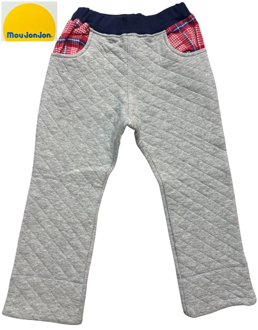 防寒もの　新品タグ付 ムージョンジョン Moujonjon★あったか ニットキルトパンツ★男女兼用★子供 110cm 5-6才 ￥2640_画像1