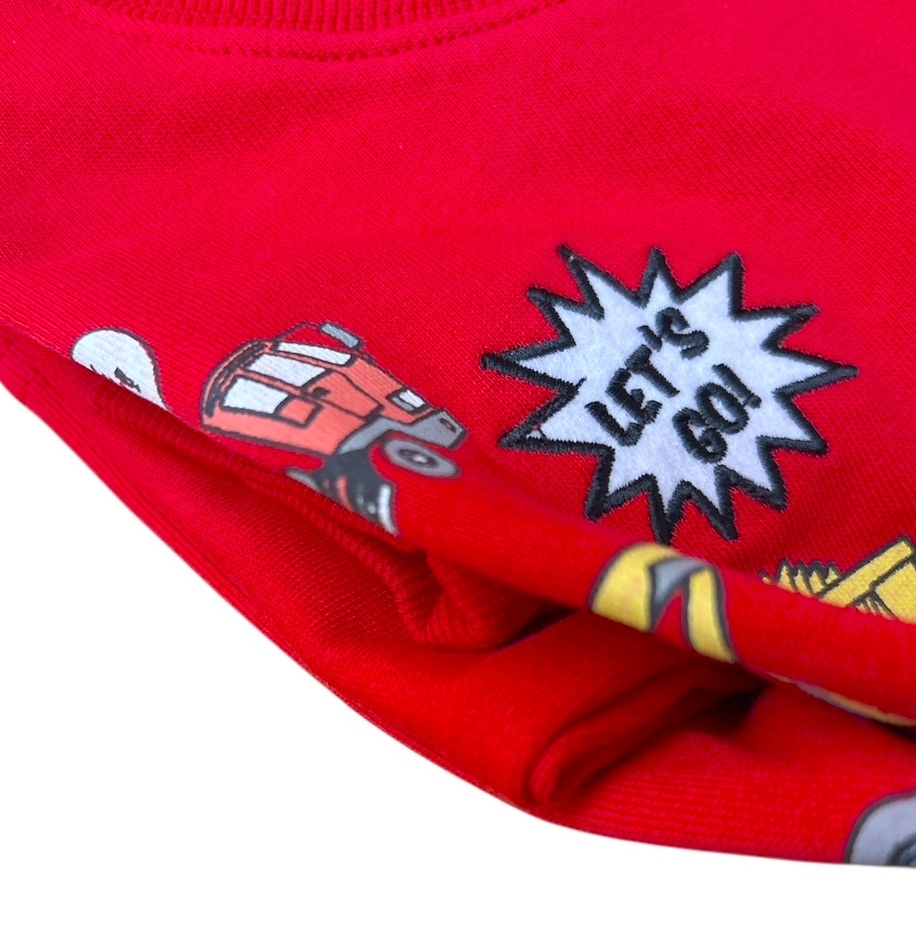 即決　新品タグ付 Crescent クレセント★働く車柄 プリント 裏毛 トレーナーrd★子供 110cm 5-6才目安 ￥2200_画像7