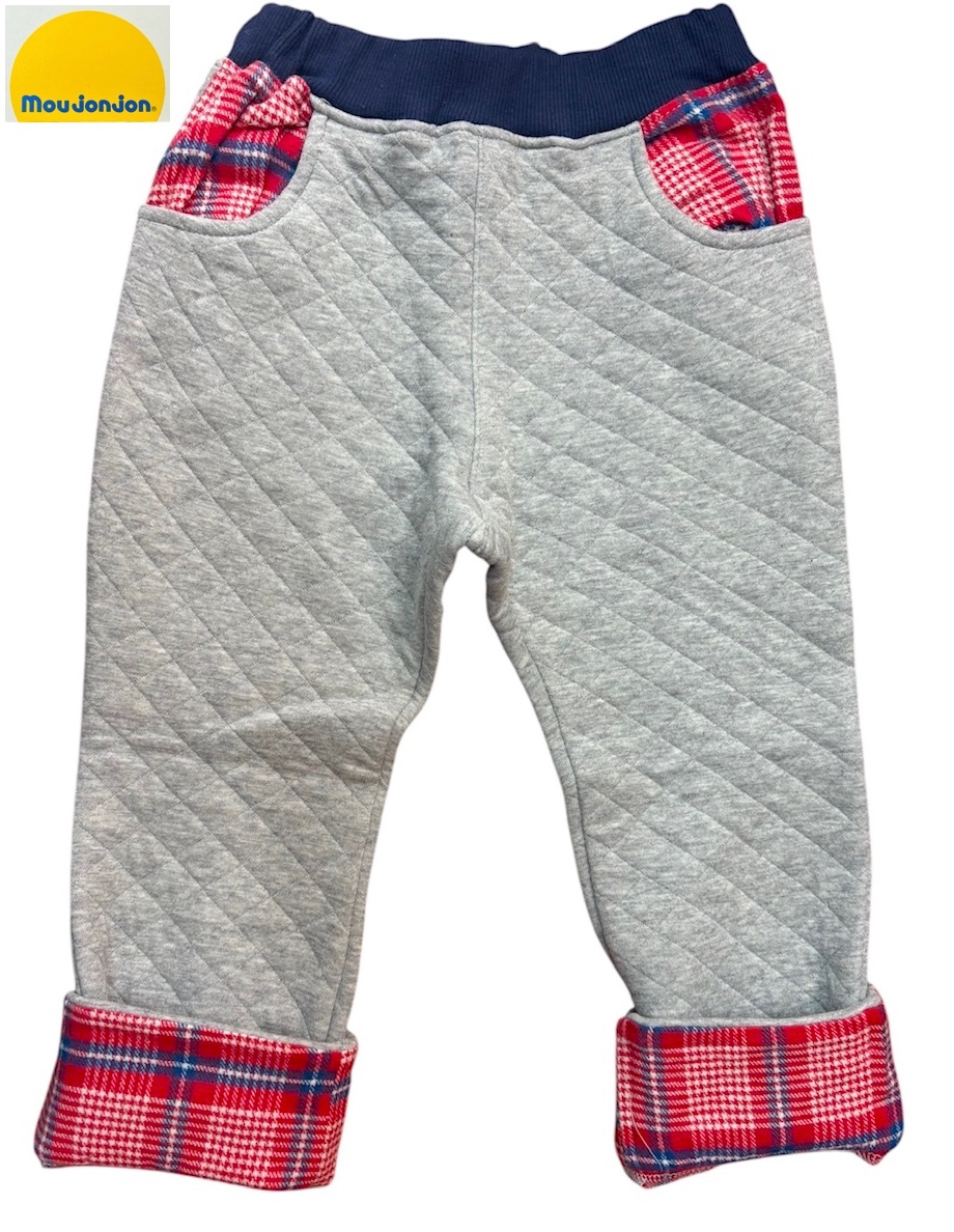 防寒もの　新品タグ付 ムージョンジョン Moujonjon★あったか ニットキルトパンツ★男女兼用★子供 110cm 5-6才 ￥2640_画像2