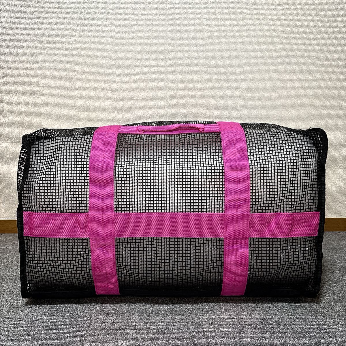 極美品 TUSA ツサ メッシュバッグ 104L 大容量 ダイビング ピンク ボストンバッグ マリンスポーツ 1122A-25_画像7