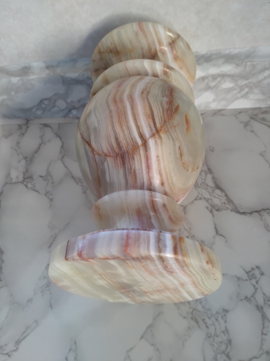 オニキス 高級花瓶 大理石 匿名配送 天然石 オニックス 花器 置物 インテリア 壺_画像7