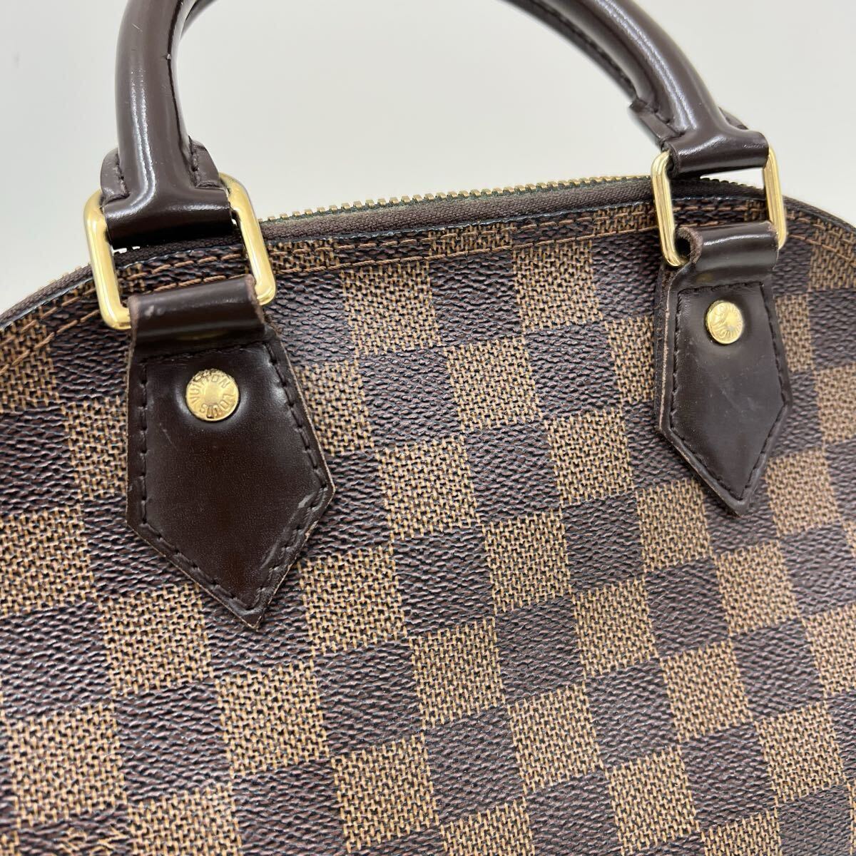 11110 LOUIS VUITTON ルイヴィトン ダミエ アルマBB ハンドバッグ ショルダーバッグ 2WAY N41221 ブラウン レザー レディース バッグ_画像10