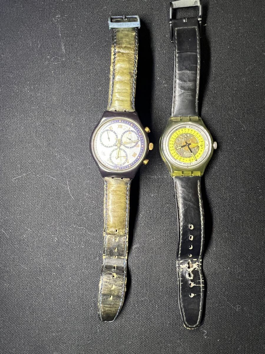 スウォッチ SWATCH 腕時計 2本まとめ売り 自動巻き クロノグラフ Last Week Next Week 当時物　_画像1