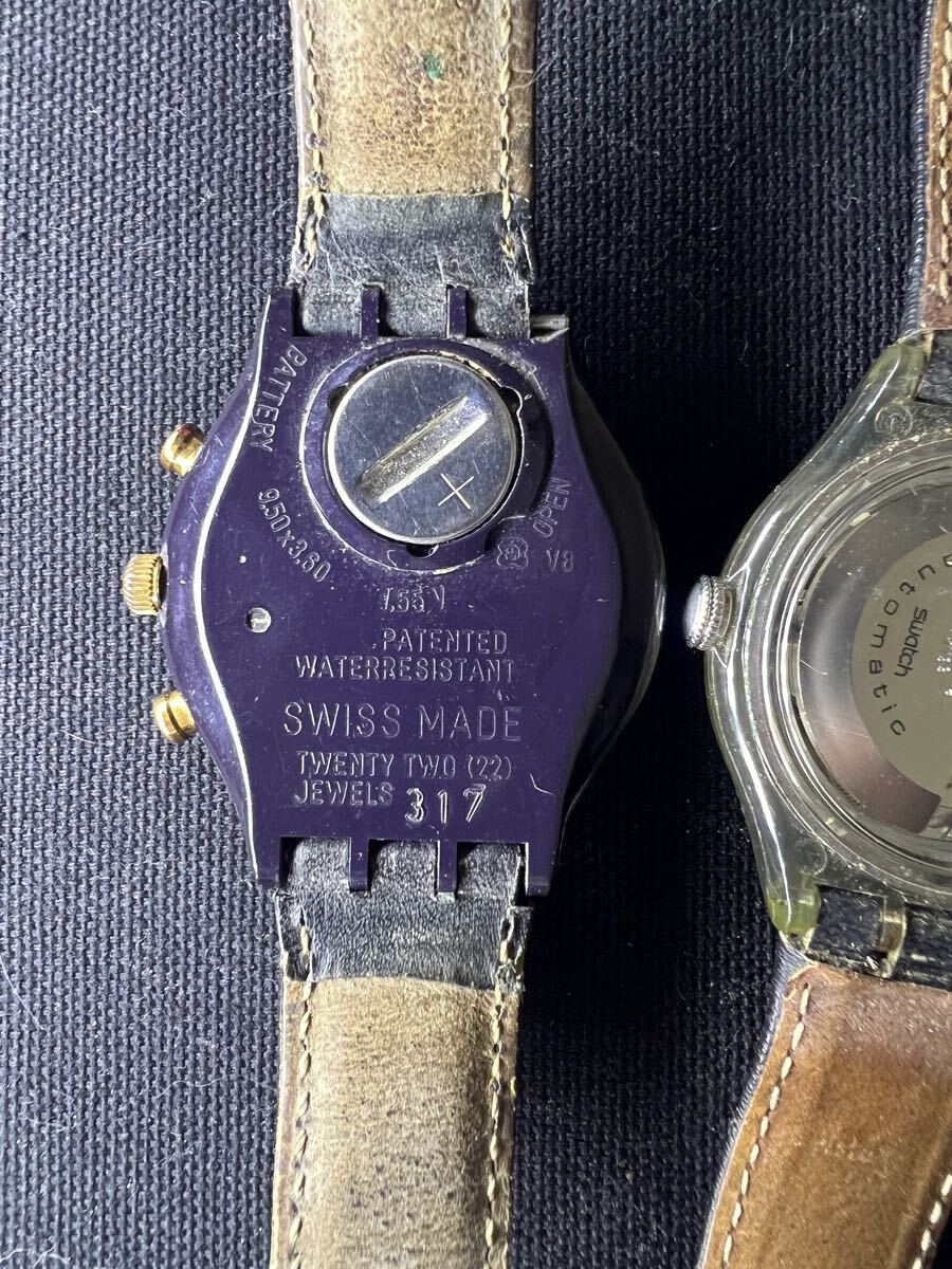 スウォッチ SWATCH 腕時計 2本まとめ売り 自動巻き クロノグラフ Last Week Next Week 当時物　_画像4