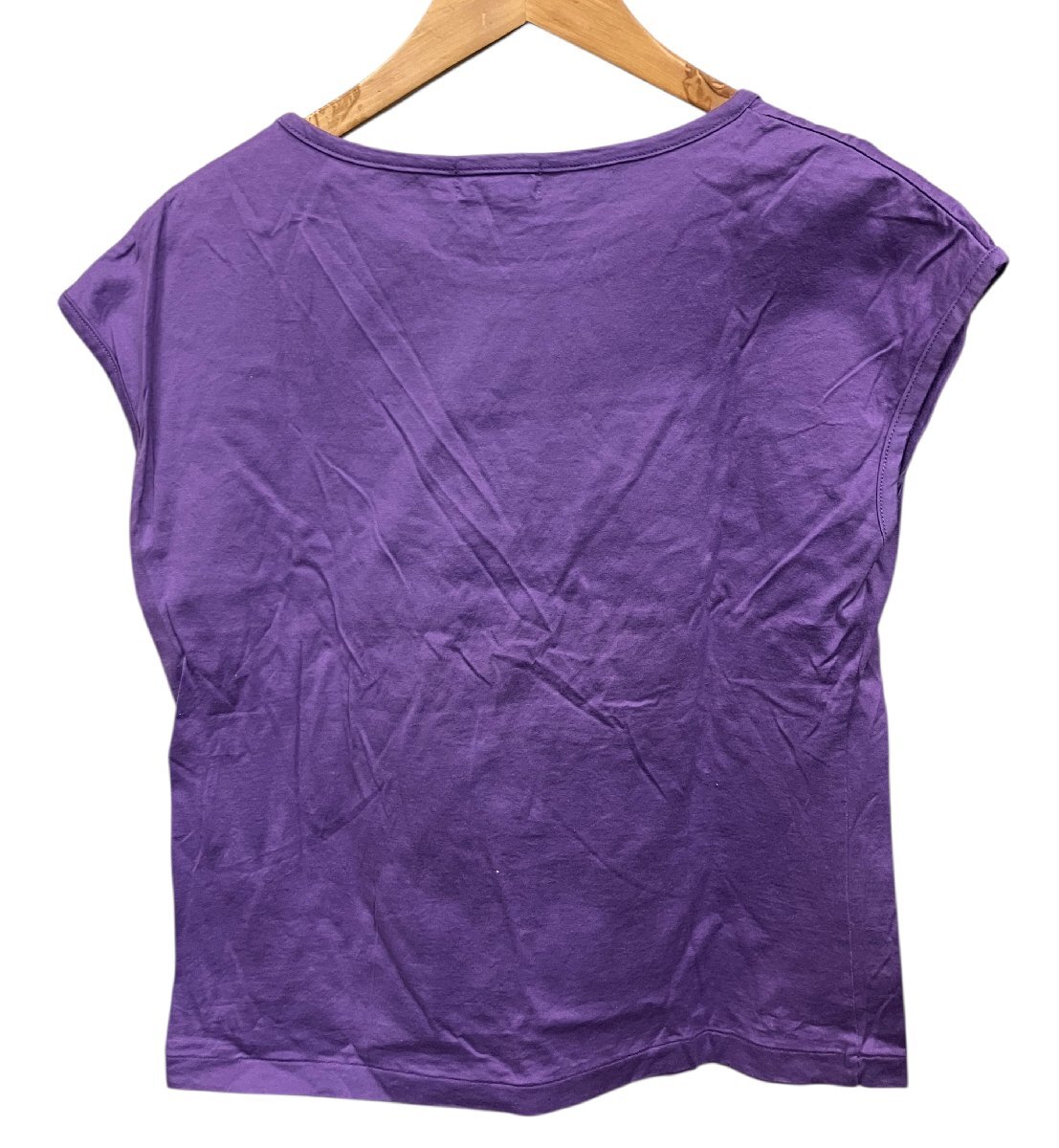 qof.ZH409　GIVENCHY　ジバンシイ　フレンチTシャツ　パープル　9号_画像2