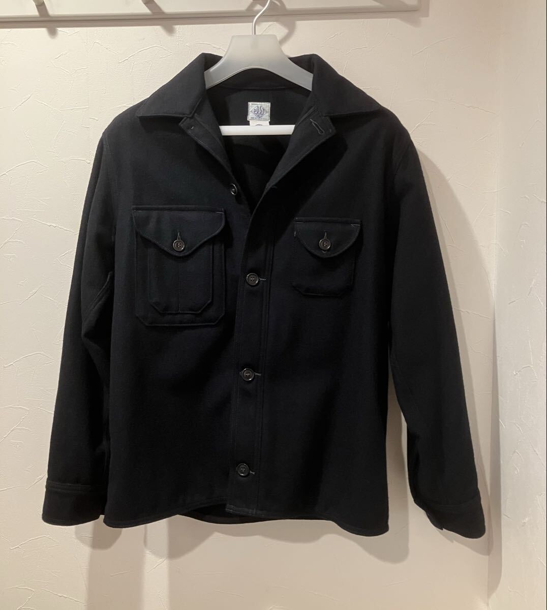 ポストオーバーオールズ　ポストオーバーオールズ　C-POST wool melton navy CPO_画像2