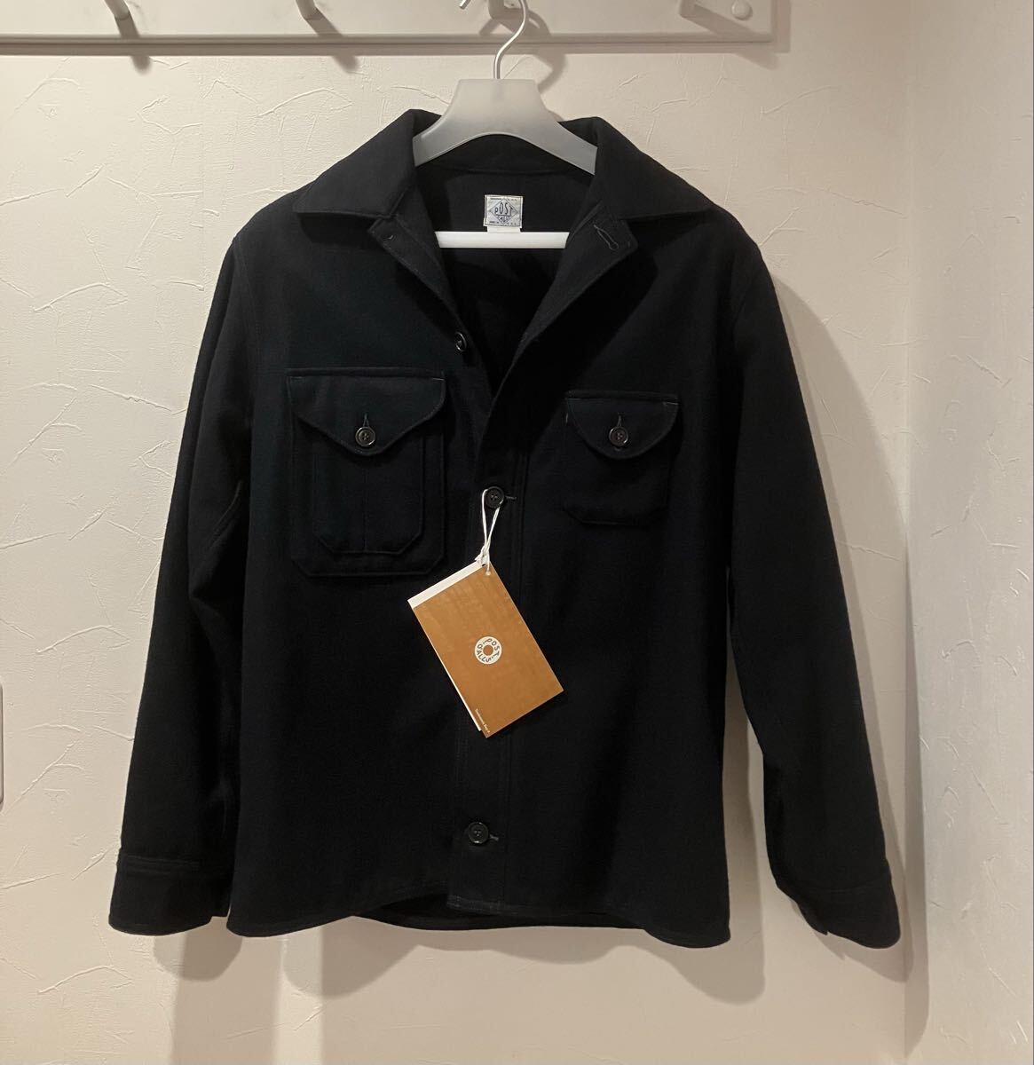 ポストオーバーオールズ　ポストオーバーオールズ　C-POST wool melton navy CPO_画像1