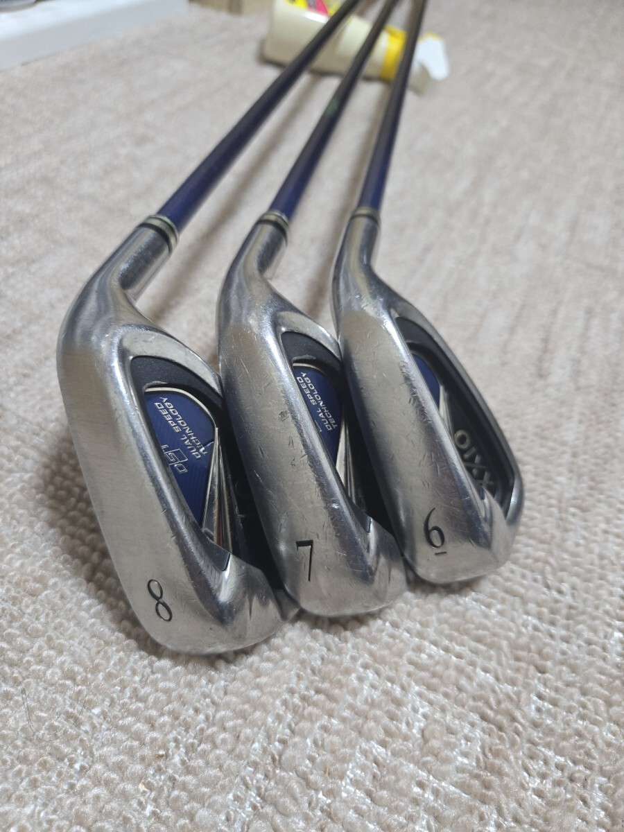 ★中古USED★DUNLOP(ダンロップ)名器XXIO(ゼクシオ)8 アイアン6本セット#6～9,PW,AW カーボンMP800シャフトFlex:SR グリップ交換有_画像2