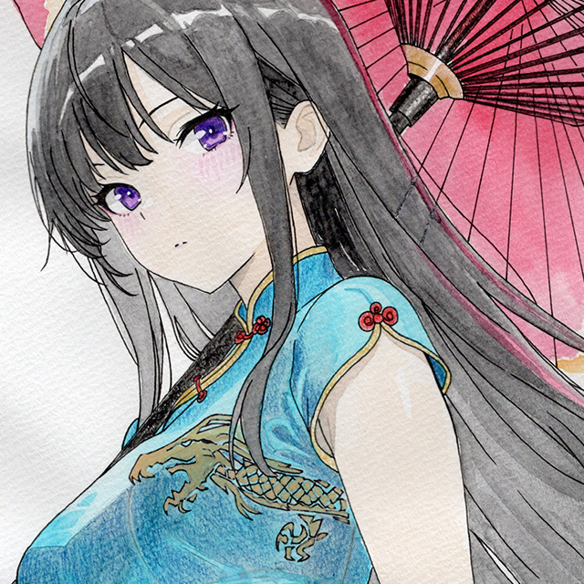 [.. возврат .., необычность страна. способ ] акварельная живопись исходная картина девочка иллюстрации 