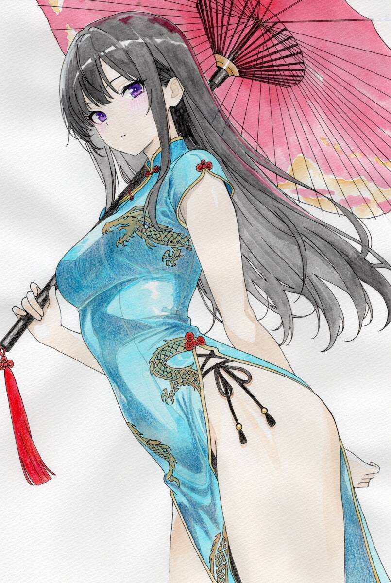 [.. возврат .., необычность страна. способ ] акварельная живопись исходная картина девочка иллюстрации 