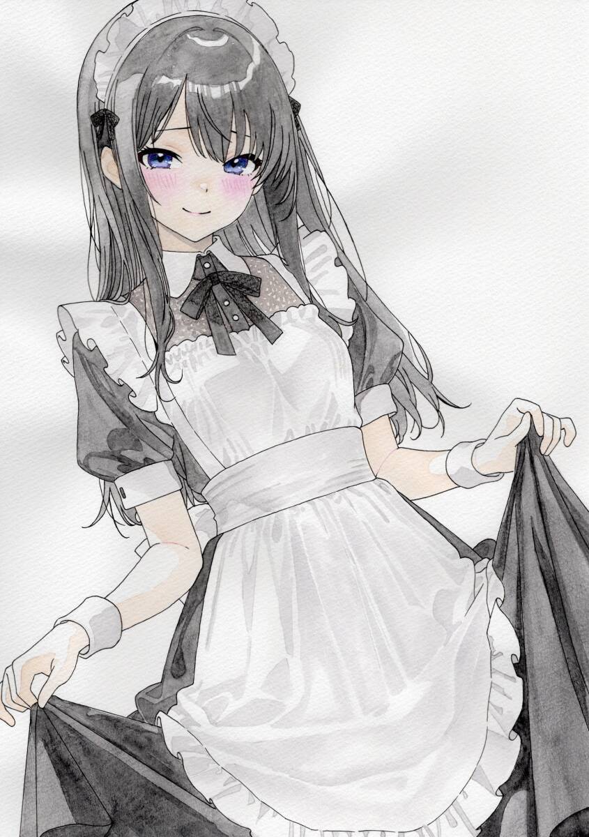 [.. человек sama . доставка ] акварельная живопись исходная картина девочка иллюстрации 