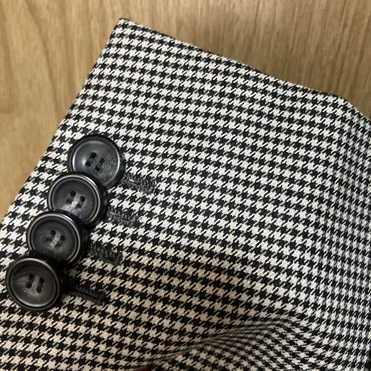 ジョルジオアルマーニ GIORGIO ARMANI ジャケット テーラードジャケット シングル 千鳥格子 アウター メンズ 薄手 大きいサイズ グレー_画像7