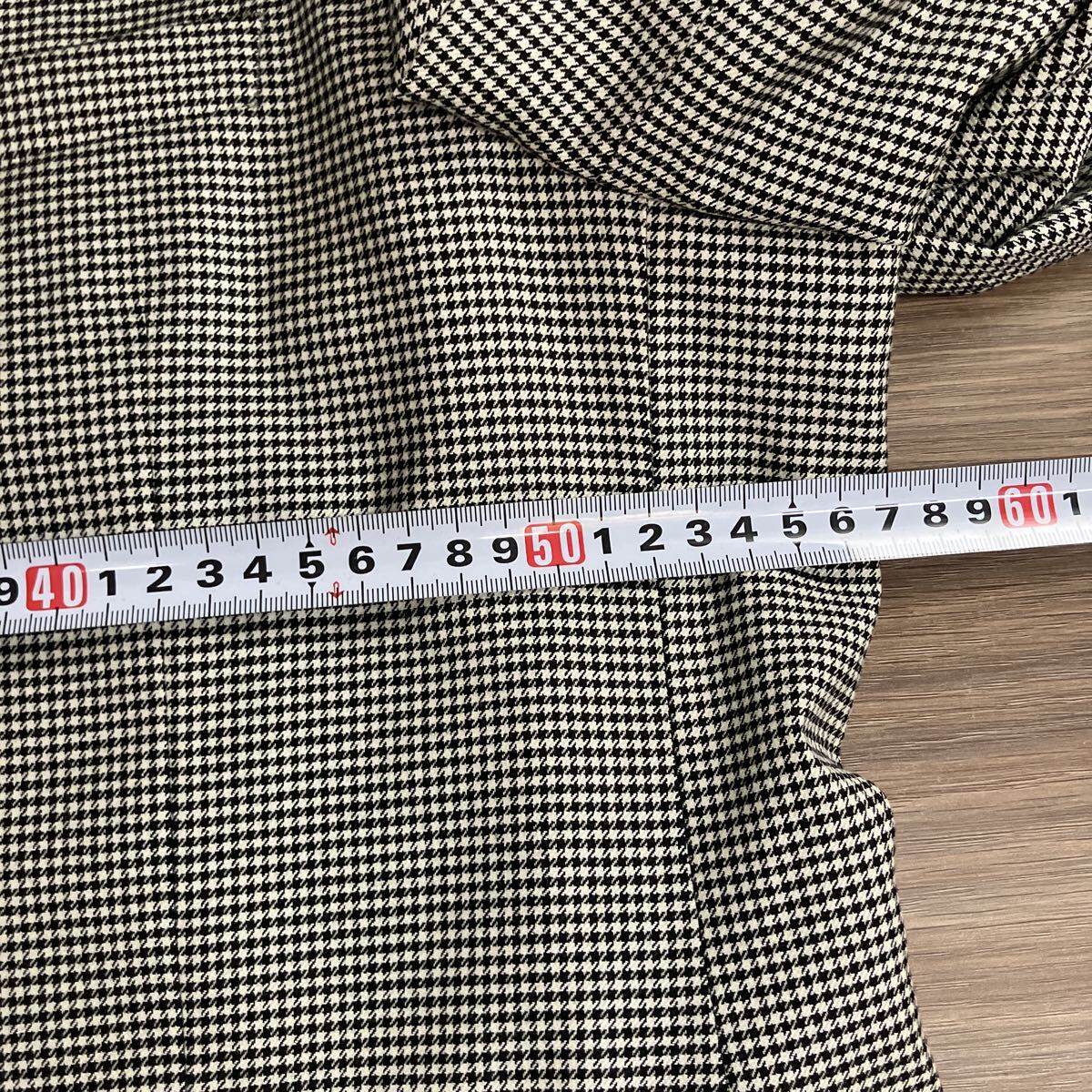 ジョルジオアルマーニ GIORGIO ARMANI ジャケット テーラードジャケット シングル 千鳥格子 アウター メンズ 薄手 大きいサイズ グレー_画像9