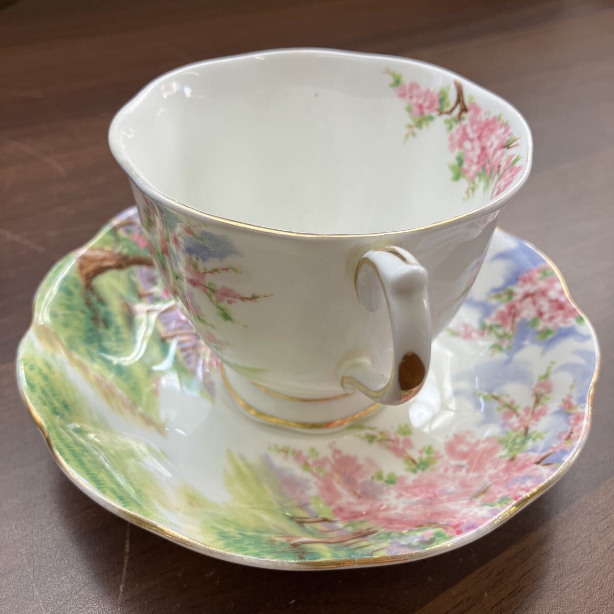 ロイヤルアルバート ブロッサムタイム フローラル ティーカップ&ソーサ― セット 英国 食器 桜 ROYAL ALBERT ティーカップ 洋食器_画像7