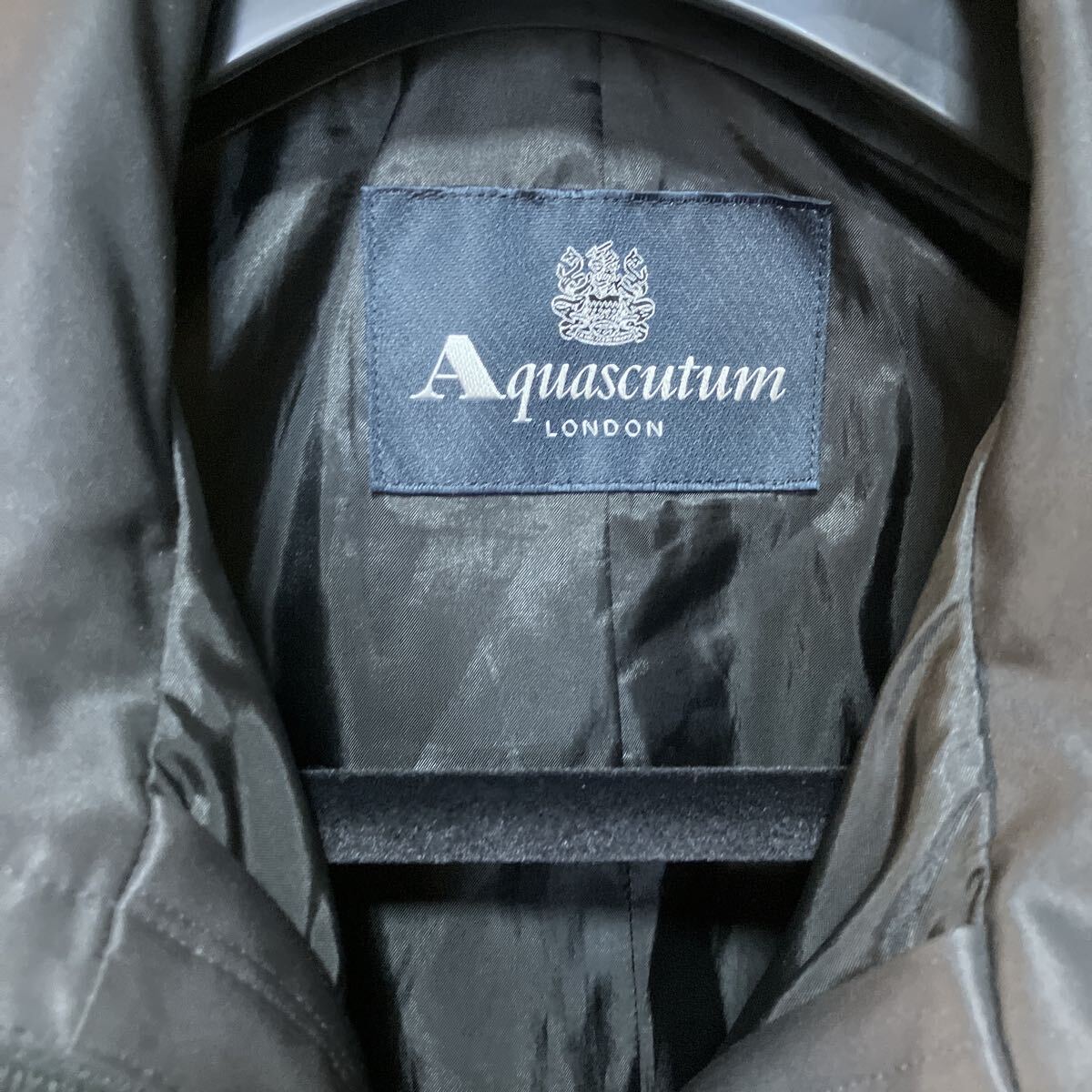 アクアスキュータム Aquascutum ジャケット 男性 上着 ブルゾン アウター ダークブラウン ジャンパー フード無し_画像2
