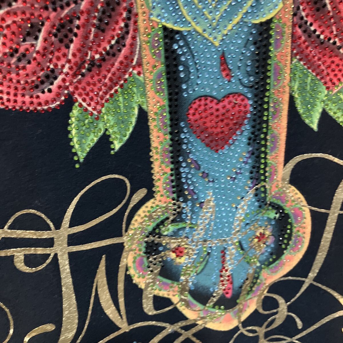 ICHRISTIAN AUDIGIER Women's Thermals クリスチャンオードジェー パーカー スウェット 総柄 ビーズ 柄物 黒 グラフィック デザイン_画像7