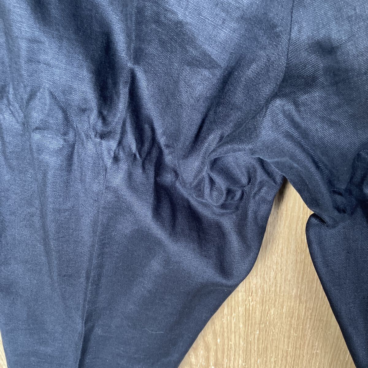 エディー・バウアー Eddie Bauer 麻 リネン 100%スラックス パンツ ズボン ブラック ボトムス 黒 メンズ 男性用 大きいサイズ_画像5