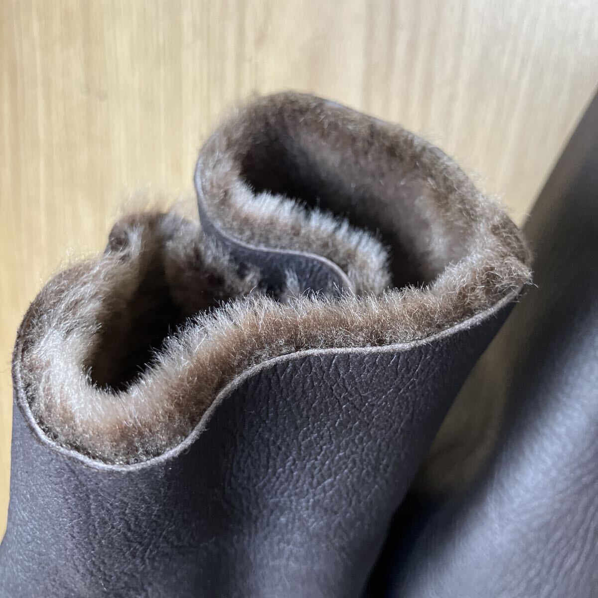 アドルフォ ドミンゲス Adolfo Dominguez ジャケット ムートンコート コート ダークブラウン ブラウン 革 メンズ 男性用 大きいサイズ_画像4