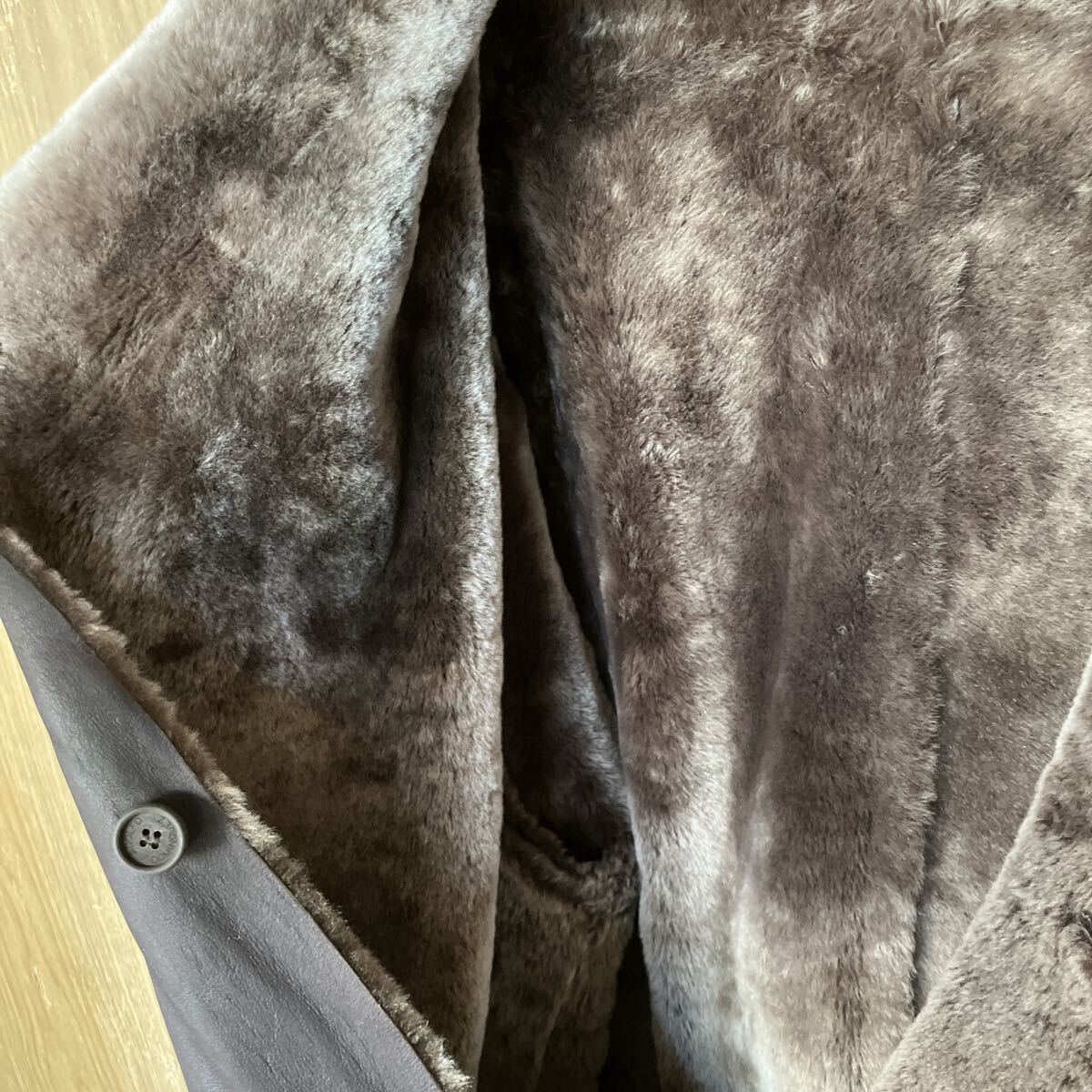 アドルフォ ドミンゲス Adolfo Dominguez ジャケット ムートンコート コート ダークブラウン ブラウン 革 メンズ 男性用 大きいサイズ_画像6