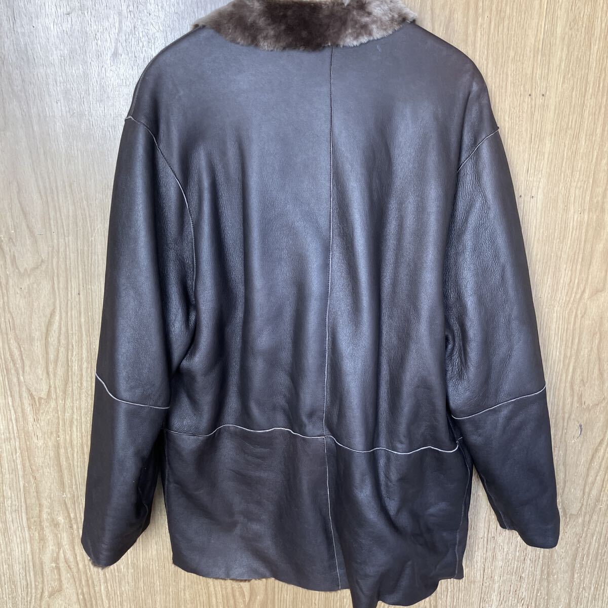 アドルフォ ドミンゲス Adolfo Dominguez ジャケット ムートンコート コート ダークブラウン ブラウン 革 メンズ 男性用 大きいサイズ_画像7