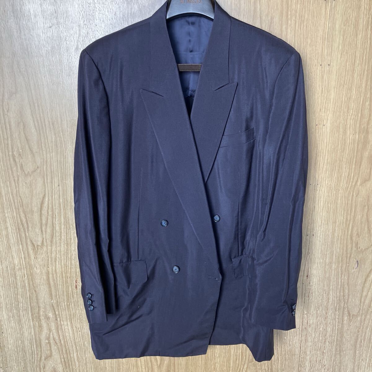 テーラードジャケットドーメル社 スーパーブリオ SUPER BRIO by DORMEUIL ジャケット ブレザー ネイビー 上着 ジャケット 大きいサイズ_画像1