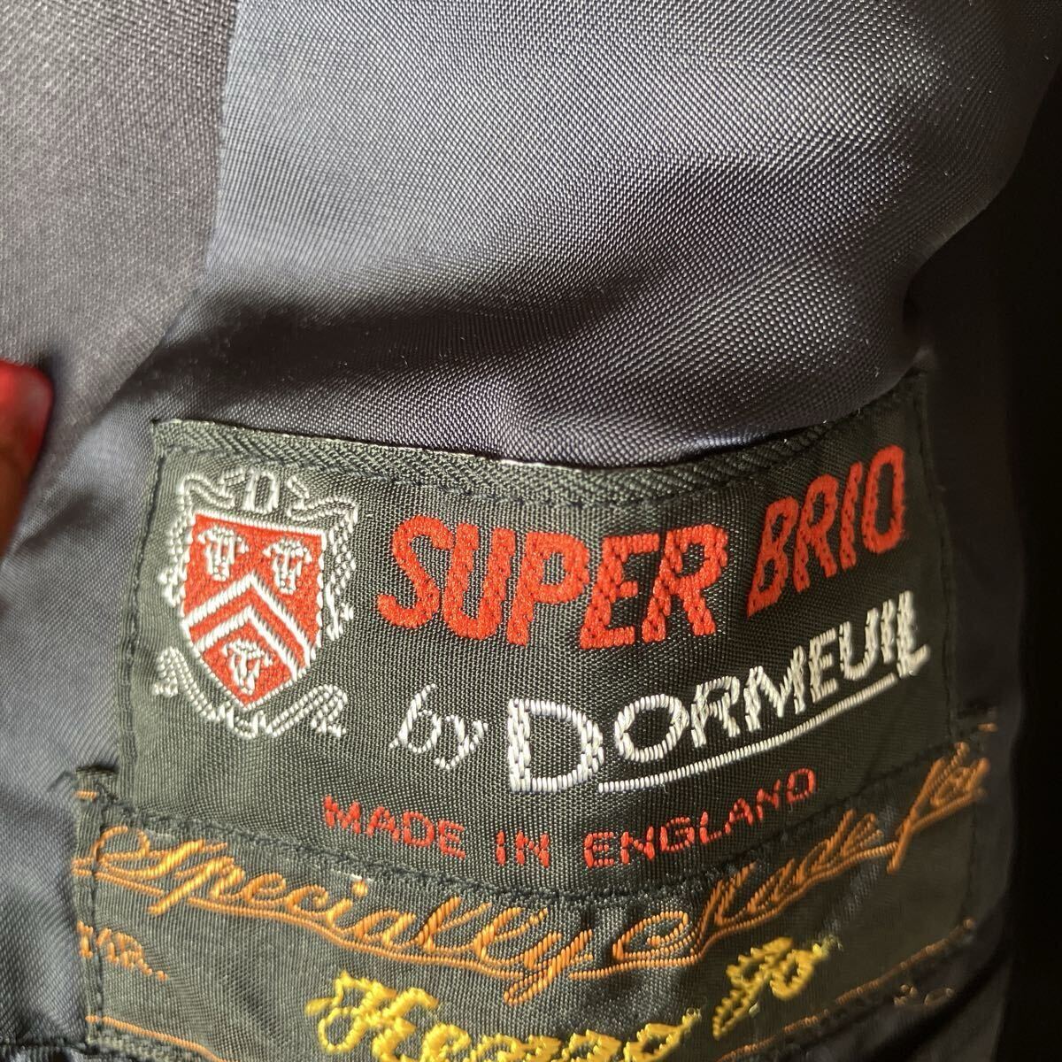 テーラードジャケットドーメル社 スーパーブリオ SUPER BRIO by DORMEUIL ジャケット ブレザー ネイビー 上着 ジャケット 大きいサイズ_画像2